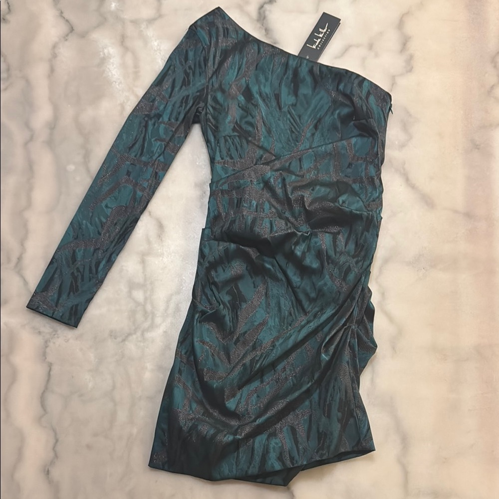 NWT Nicole Miller Collection One Shoulder Dress - Picture 2 of 9
